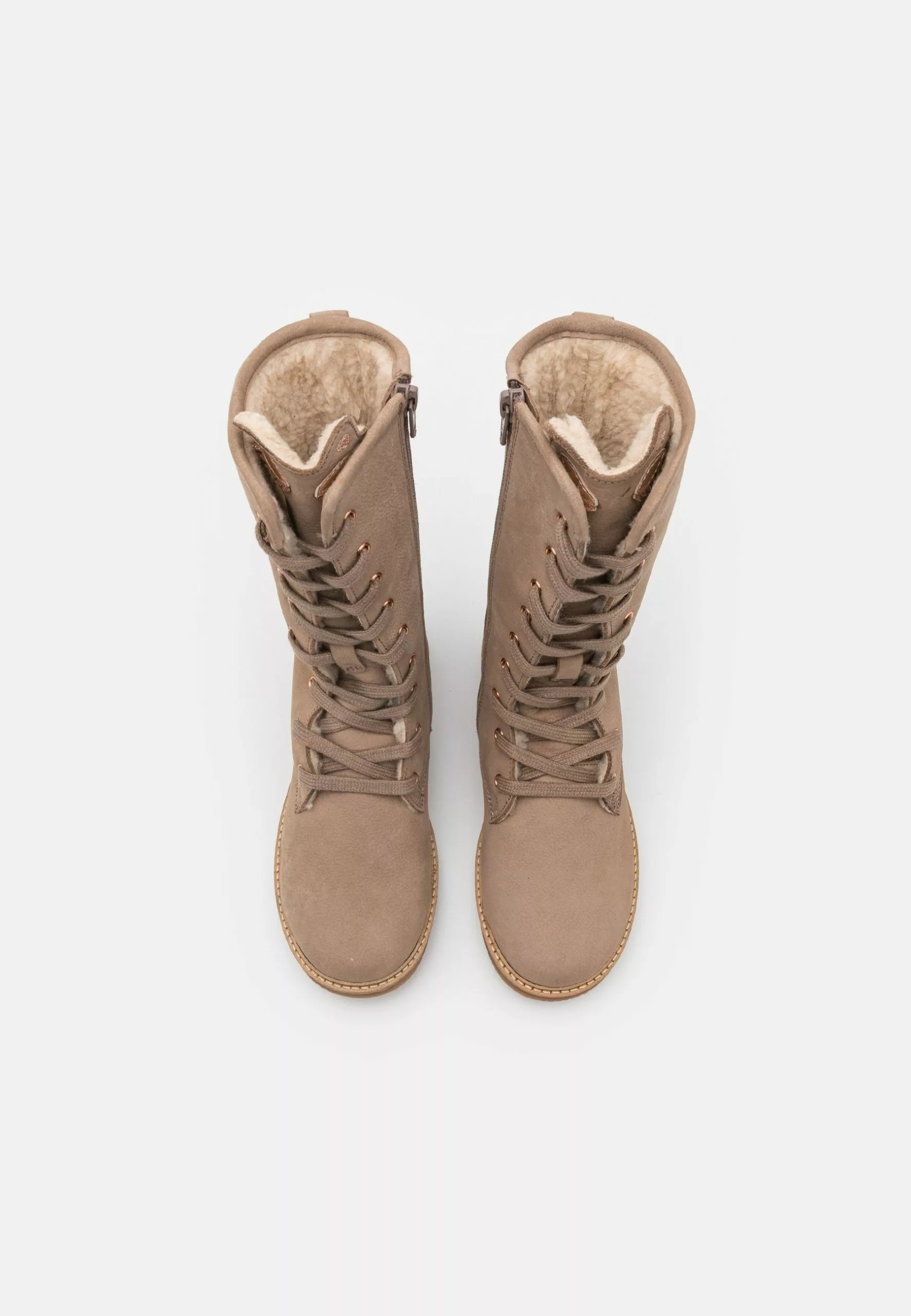 Friboo Leather - Veterlaarzen - Taupe 4 Friboo Leather - Veterlaarzen - Taupe - Afbeelding 4