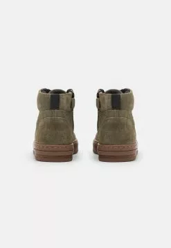 Friboo Leather - Veterboots - Khaki -Aanbiedingen Elegant Schoenen Winkel 5bdc384de9404967ae91ca50f55fc7cd