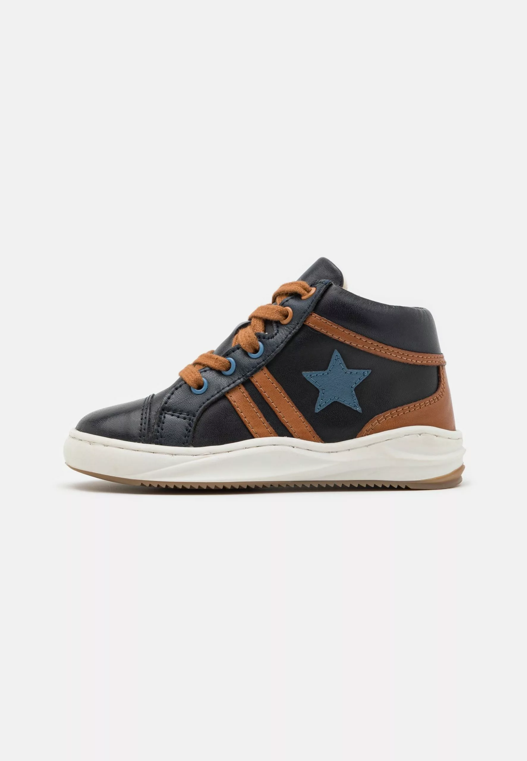 Friboo Leather - Sneakers Hoog - Dark Blue 1 Friboo Leather - Sneakers Hoog - Dark Blue