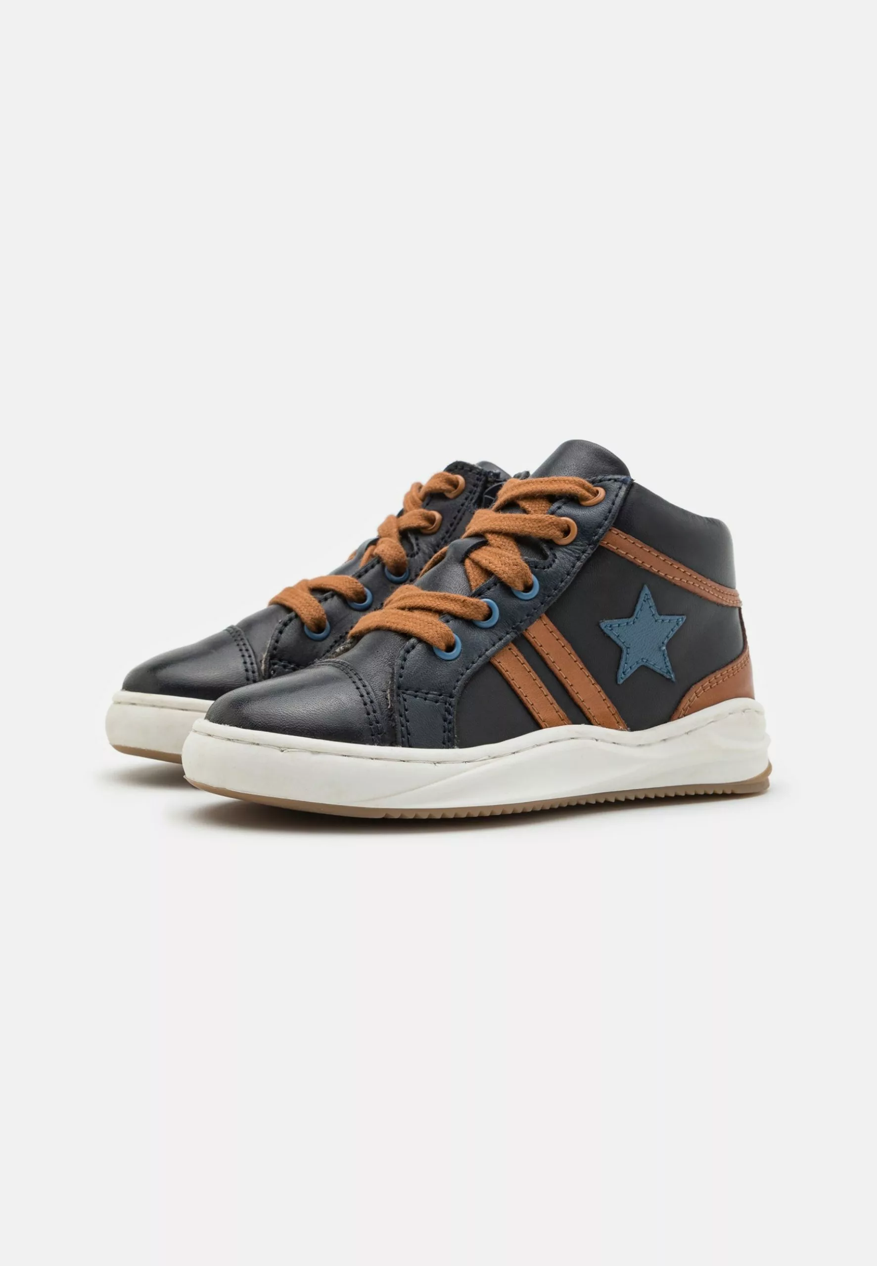 Friboo Leather - Sneakers Hoog - Dark Blue 2 Friboo Leather - Sneakers Hoog - Dark Blue - Afbeelding 2