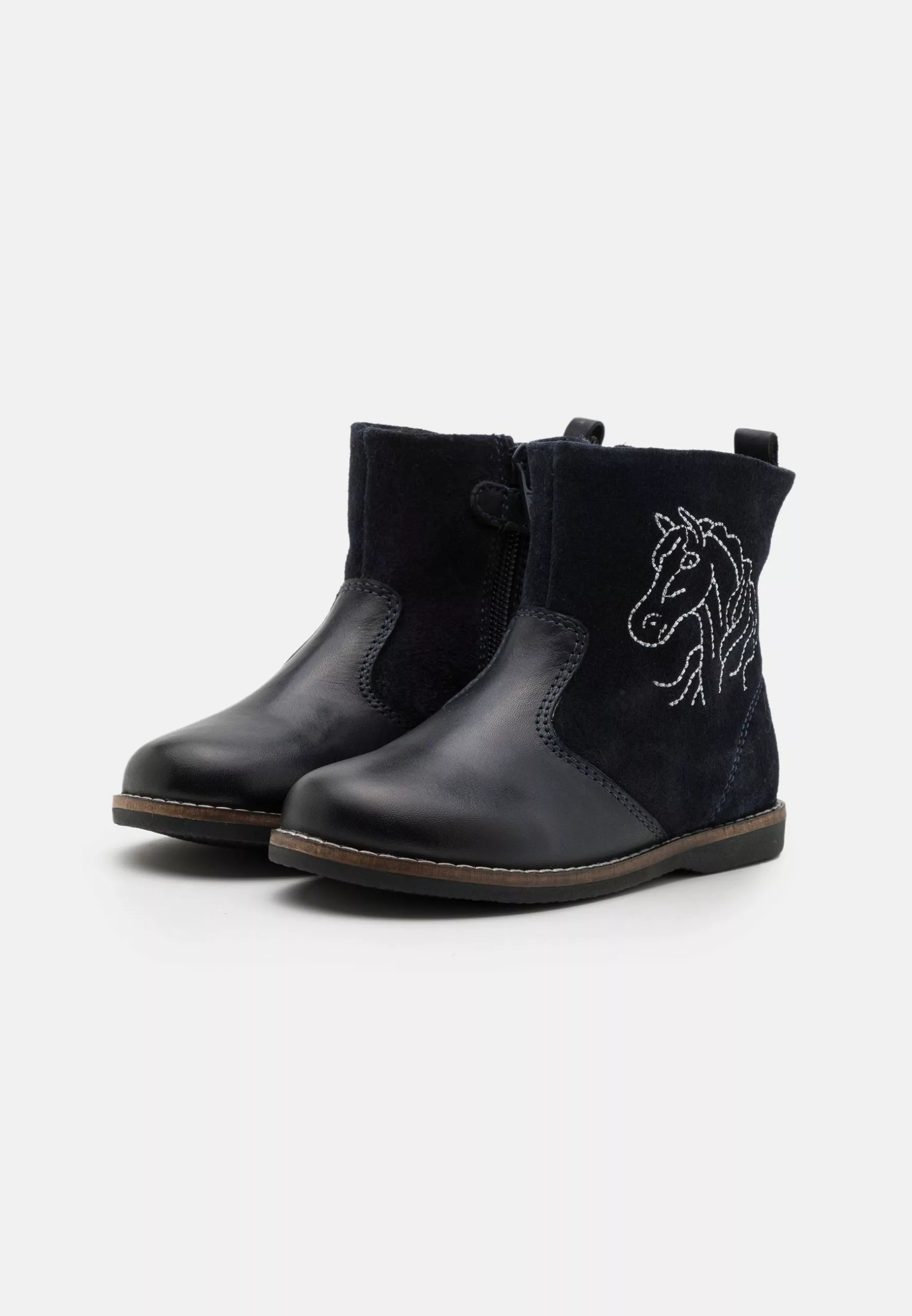 Friboo Leather - Korte Laarzen - Dark Blue 2 Friboo Leather - Korte Laarzen - Dark Blue - Afbeelding 2